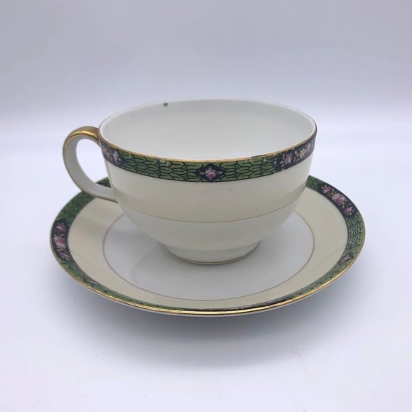 Vintage Noritake - Coffee Cup & Saucer - Cherry Blossom Back Stamp ca 1924 - Picture 10 of 10